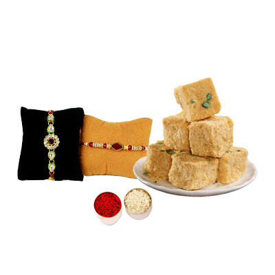 Rakhi Set with Soan Papdi