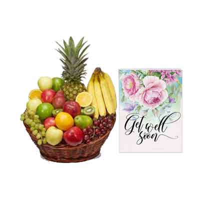 Mix Fruits Basket With Card