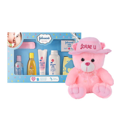 Johnson Baby Care Gift Pack with Teddy