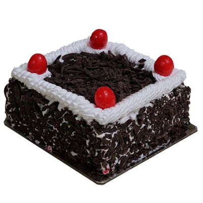 Black Forest Square Shape Cake