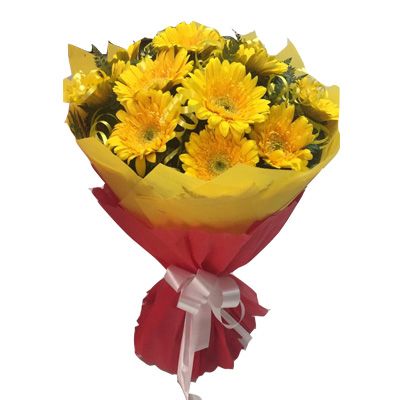 Beautiful Yellow Gerbera Bouquet