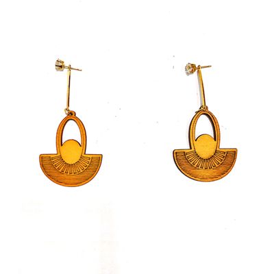 Yellow Diya Earring