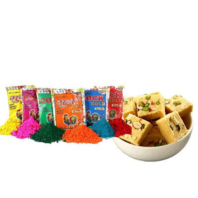 Holi Color with Soan Papdi