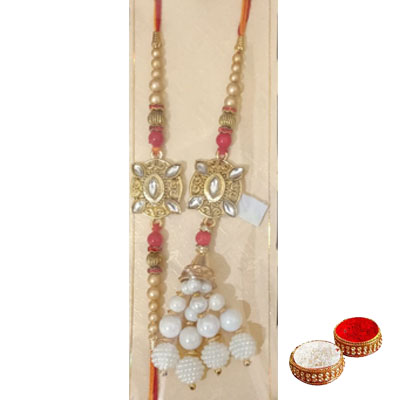 White Pearl Lumba Rakhi