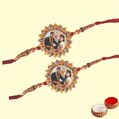 Photo Printed Rakhis Set