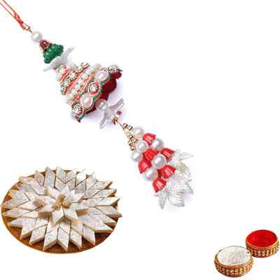 Pearl Lumba Rakhi for Bhabhi with katli